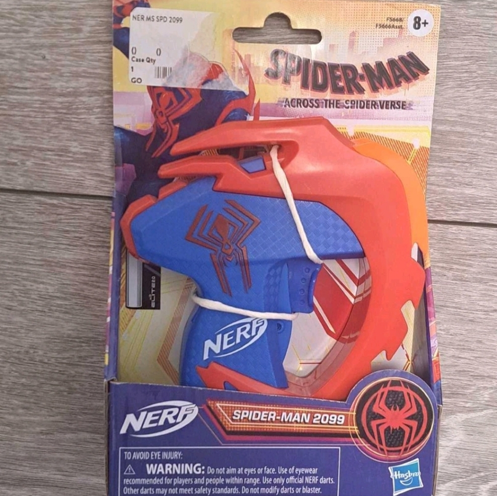 Brand New NERF Spider-Man 2099 Blaster - Red and Blue